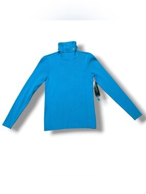 Lauren Ralph Lauren Paradiseis Caribbean Turtleneck Top Size S Long Sleeve